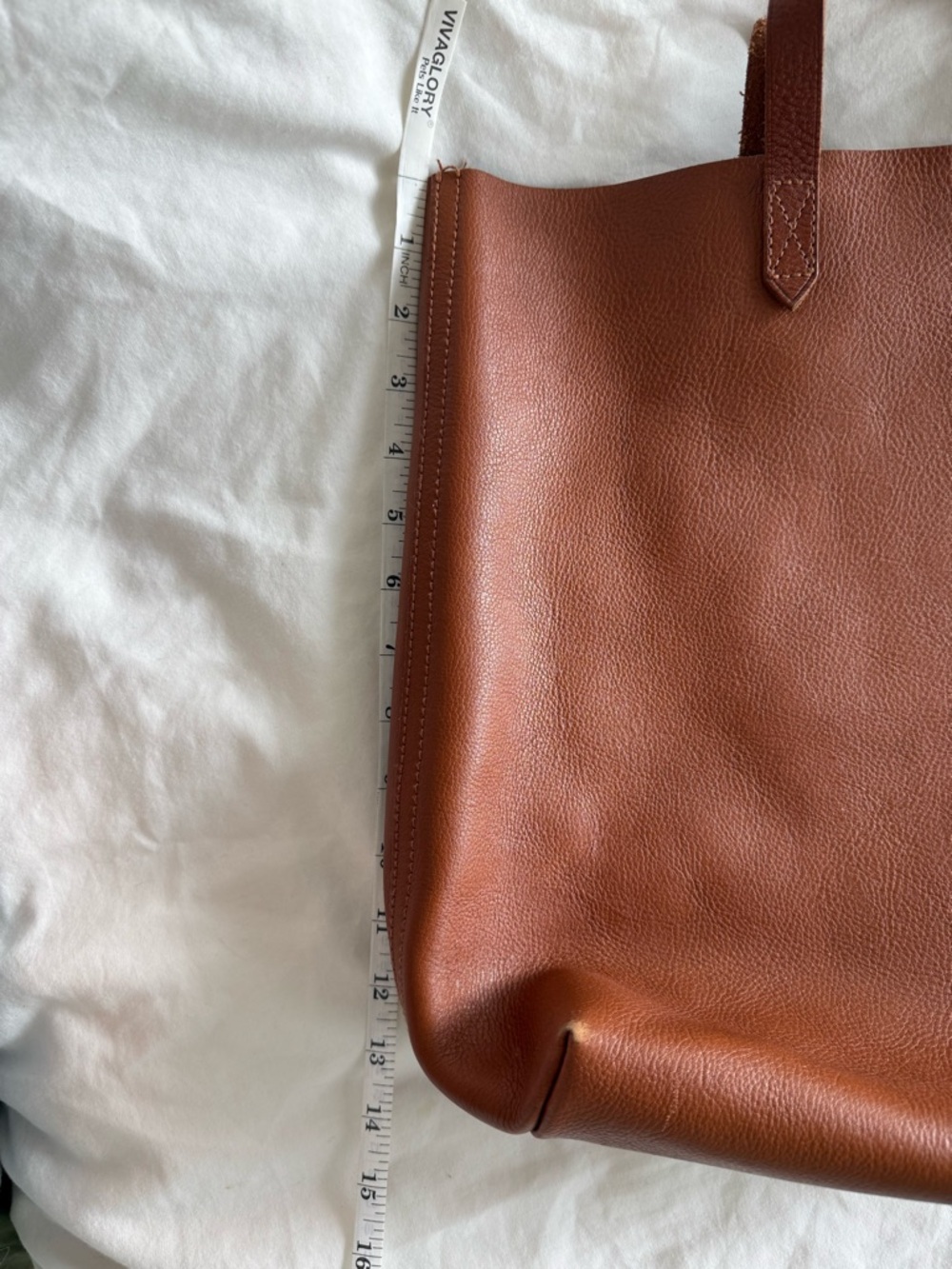Classic Brown Leather Tote Bag - Picture 9 of 13